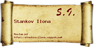 Stankov Ilona névjegykártya